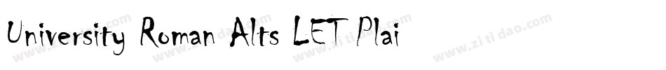 University Roman Alts LET Plain1.0字体转换
